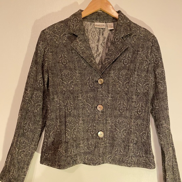 Chico's Jackets & Blazers - Chico’s Gorgeous Three Button Blazer-Patterned